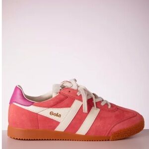 Gola Elan Suede Sneakers in Coral